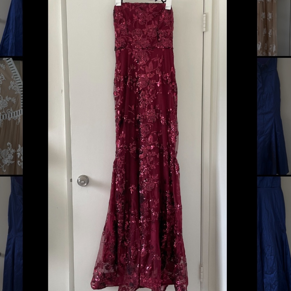 Strapless sequined gown from Windsor
